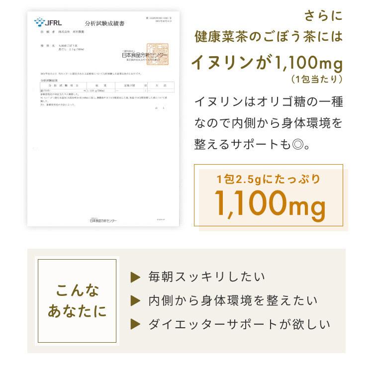 ごぼう茶 国産 ティーパック 水出し 2.5g x100包 ゴボウ ティーバッグ 健康茶 美容茶 食物繊維 イヌリン ドリンク オーガライフ 農薬検査済 特許製法 九州産 | Orga Life | 06