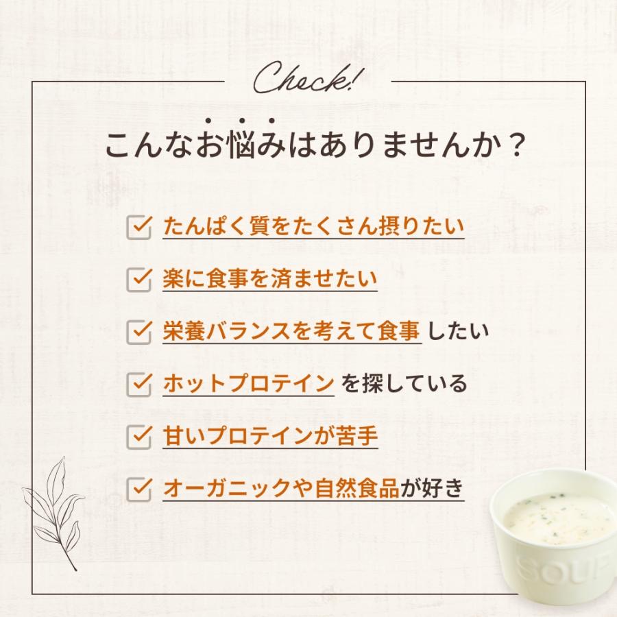 プロテイン スープ 無添加 270g 粉末 完全栄養食 完全食  糖質制限 たんぱく質 栄養 インスタント 簡単 国内製造 Fillone | Orga Life | 02