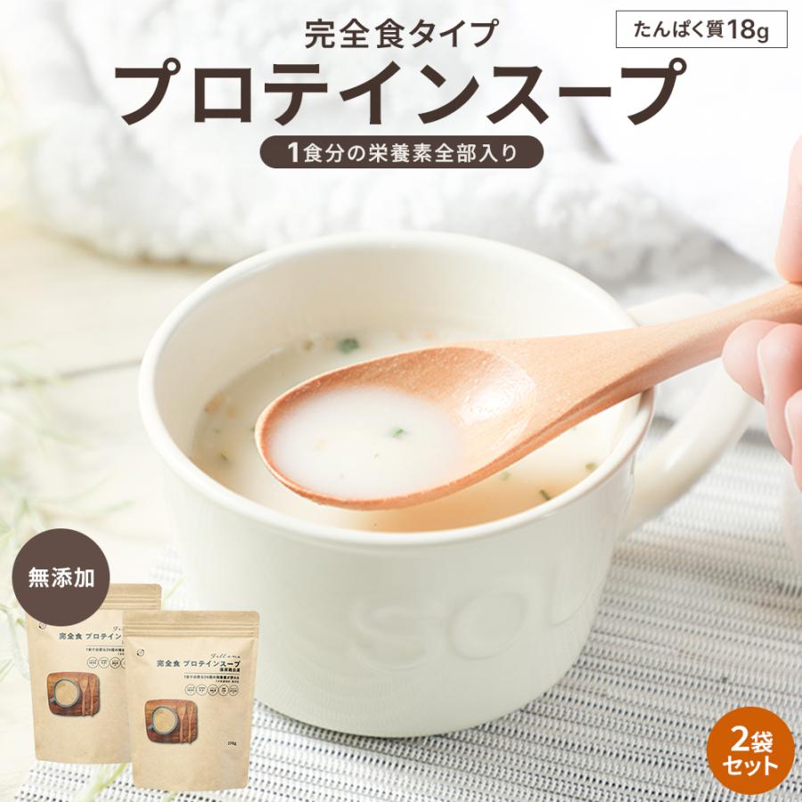 プロテイン スープ 無添 加 270g 2袋 粉末 完全栄養食 完全食 糖質制限 たんぱく質 栄養 インスタント 簡単 国内製造 Fillone | Orga Life