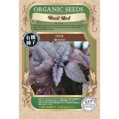 103円 印象のデザイン バジル 種 赤バジル ハーブ オーガニック 有機種子 固定種