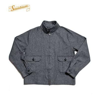 サウンドマン ブラックシャンブレー ドッグイヤー ハリントンジャケット Soundman Luke's Harrington Jacket 143M-052Q｜organweb