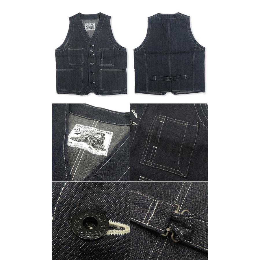 ダッパーズ 10oz.インディゴデニム ワークベスト 大戦モデル Dapper's