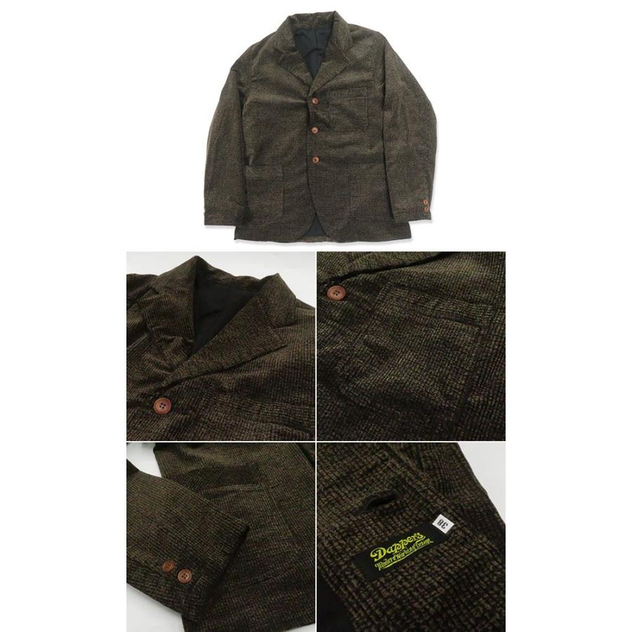 ダッパーズ プリントコーデュロイ テーラーワークジャケット Dapper