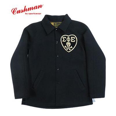 クッシュマン　メルトンコーチジャケット　サイズL CUSHMAN（クッシュマン） ALL WOOL メルトン コーチジャケット ΣΦΕ