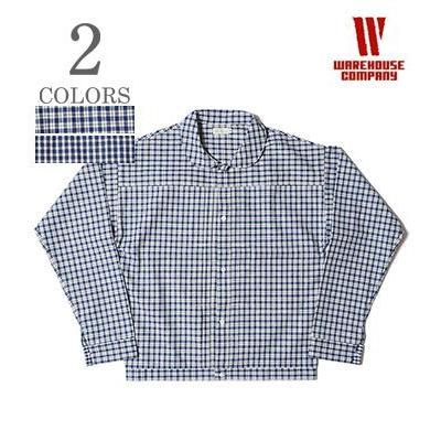 WAREHOUSE インディゴチェック ラウンドカラージャケット 希少　週末値下 WAREHOUSE（ウエアハウス） インディゴ チーズ染色 チェック ラウンド
