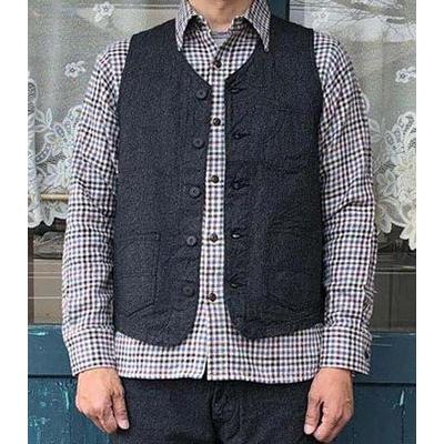 CUSHMAN（クッシュマン） ブラックシャンブレー ワークベスト CUSHMAN