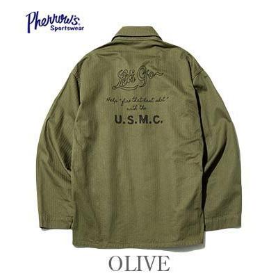 フェローズ ヘリンボーンツイル ユーティリティジャケット PHERROW'S USMC HBT UTILITY JACKET 21W-P-41｜organweb｜04