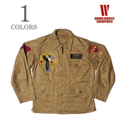 ウエアハウス 超高密度ギャバジン硫化染 サマーフライトジャケット WAREHOUSE USMCR M-421A VMF322 FIGHTING COCKS 2219