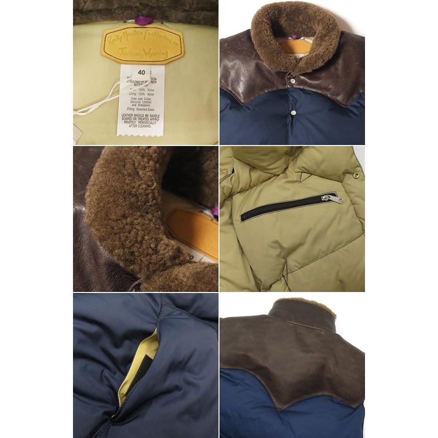 ウエアハウス レザーヨーク ナイロンクリスティダウンベスト 700FP WAREHOUSE Rocky Mountain NYLON CHRISTY VEST 2222の画像