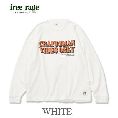 free rage（フリーレイジ） 長袖 リサイクルコットン プリント Tシャツ SPECIAL free rage CRAFTSMAN ...