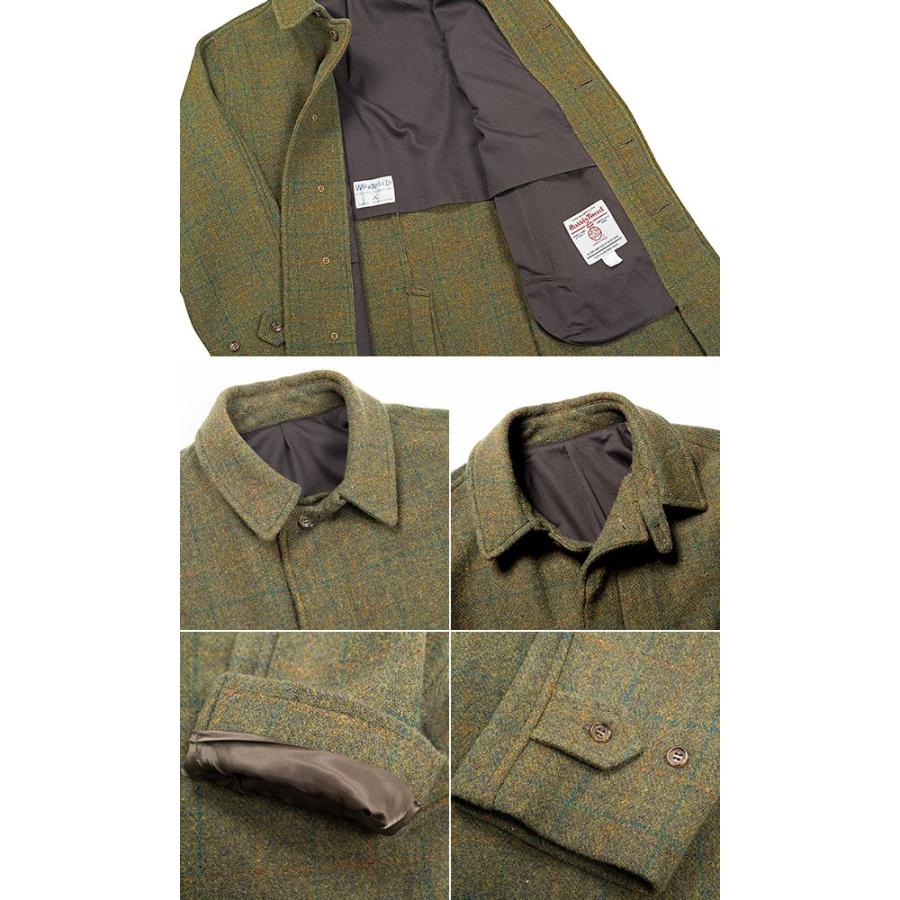 workers ハリスツイードコートHarris Tweed HARRIS TWEED ] ツイードステンカラーコート – AWC │ active