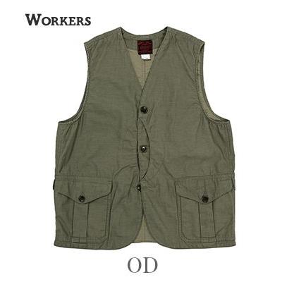 WORKERS ワーカーズ Reversed Sateen, OD クルーザーベスト WORKERS