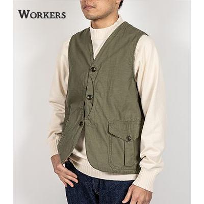 WORKERS ワーカーズ Reversed Sateen, OD クルーザーベスト WORKERS