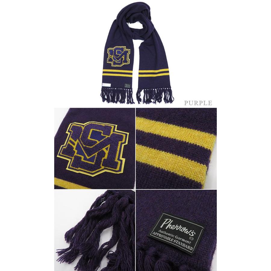 Pherrow's（フェローズ） サガラ刺繍 レタード マフラー PHERROW'S