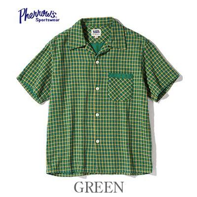 PHERROWS フェローズ 半袖|接結|ダブルガーゼ|オープンカラーシャツ『BEACH SHIRT』【アメカジ・カレッジ】24S-PSSS1 Pherrow's（フェローズ） 半袖 接結 ダブルガーゼ オープンカラー