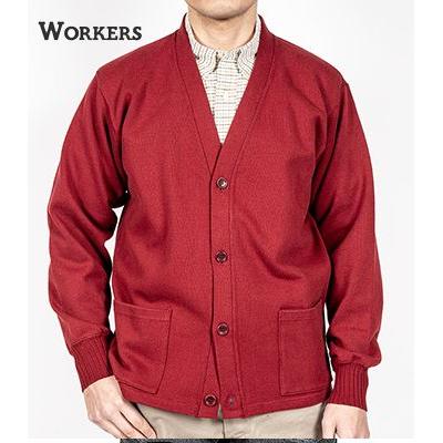 WORKERS ワーカーズ 長袖 14オンス天竺 コットン カーディガン Cotton 