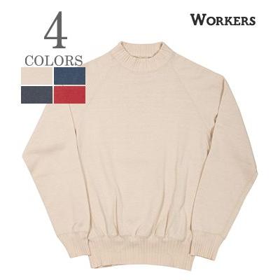 WORKERS ワーカーズ 長袖 ラグラン クルーネック コットンセーター 