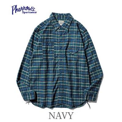 Pherrow's（フェローズ） 長袖 チェック ネルシャツ ワークシャツ