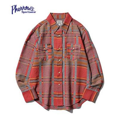 PHERROW'S フェローズ ブランケットチェックウエスタンシャツサイズ44 Pherrow's（フェローズ） 長袖 ブランケット柄 ウエスタンシャツ
