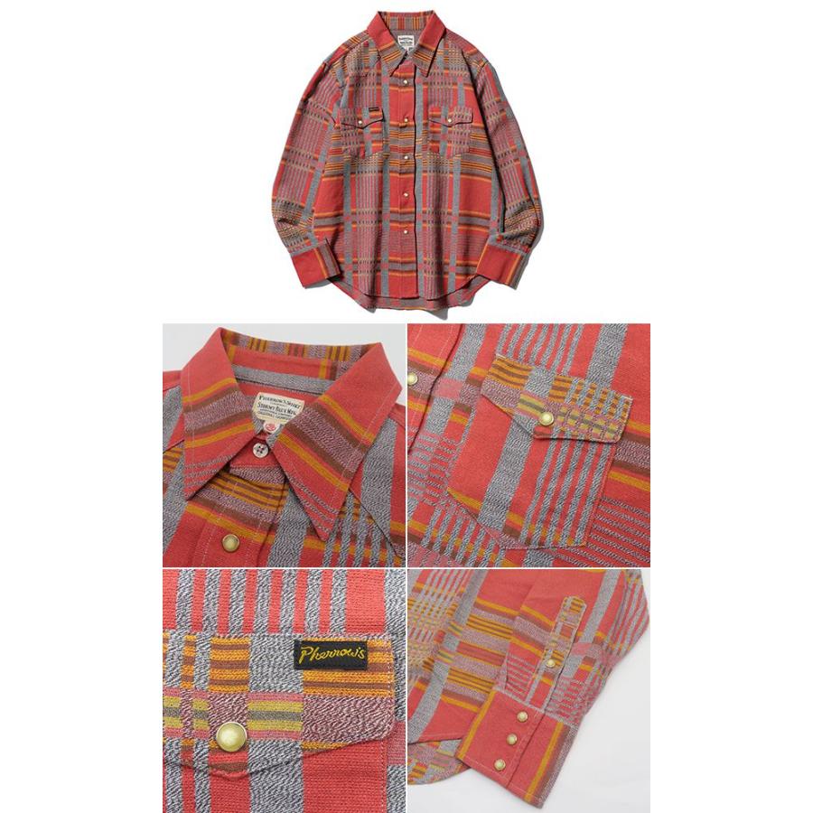 Pherrow's（フェローズ） 長袖 ブランケット柄 ウエスタンシャツ