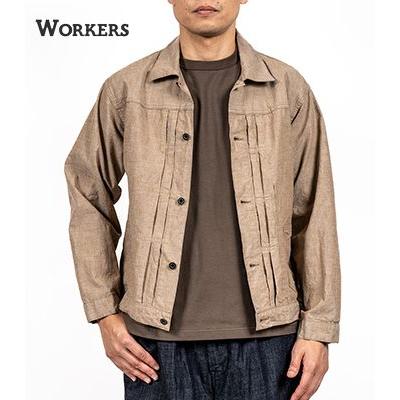ジャケット・アウター [WORKERS] Lot.213 / 5oz Brown Chambray WORKERS ワーカーズ 5oz.シャンブレー ワークジャケット WORKERS Lot