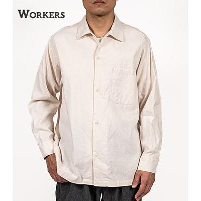 WORKERS ワーカーズ 長袖 6oz.リネンコットン オープンカラーシャツ
