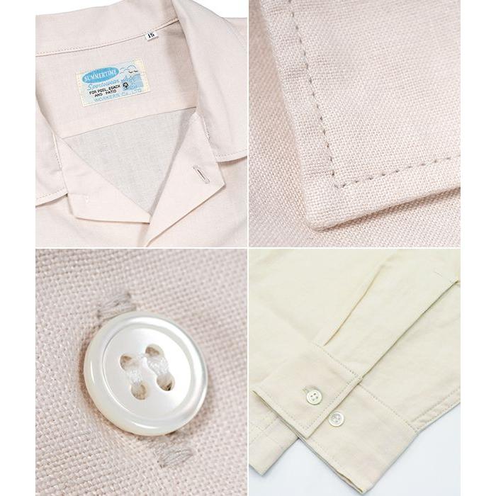 WORKERS ワーカーズ 長袖 6oz.リネンコットン オープンカラーシャツ
