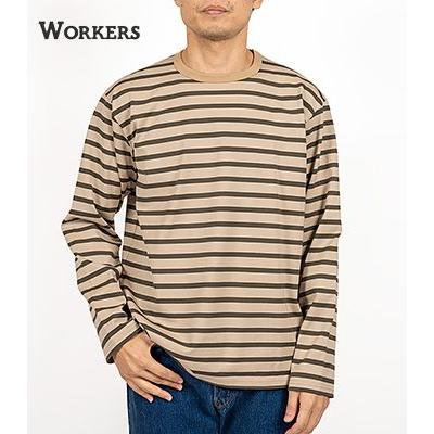 WORKERS ワーカーズ 長袖 クルーネック ボーダーTEE WORKERS Border T