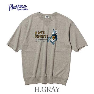 Pherrow's（フェローズ） 半袖 両Vガゼット カットソー 両V針抜きリブ