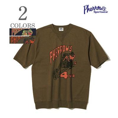 PHERROWS フェローズ 半袖|両Vガゼット|カットソー『両V針抜きリブSST Pherrows 4EVER』【アメカジ・カレッジ】25S-PVGT3 Pherrow's（フェローズ） 半袖 両Vガゼット カットソー 両V針抜きリブ