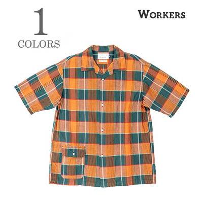 WORKERS ワーカーズ 半袖||リネンオープンカラーシャツ Open Collar