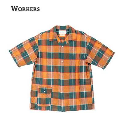 WORKERS ワーカーズ 半袖||リネンオープンカラーシャツ Open Collar