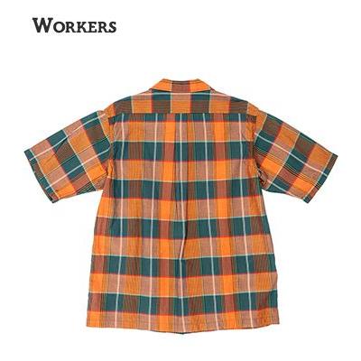 WORKERS ワーカーズ 半袖||リネンオープンカラーシャツ Open Collar