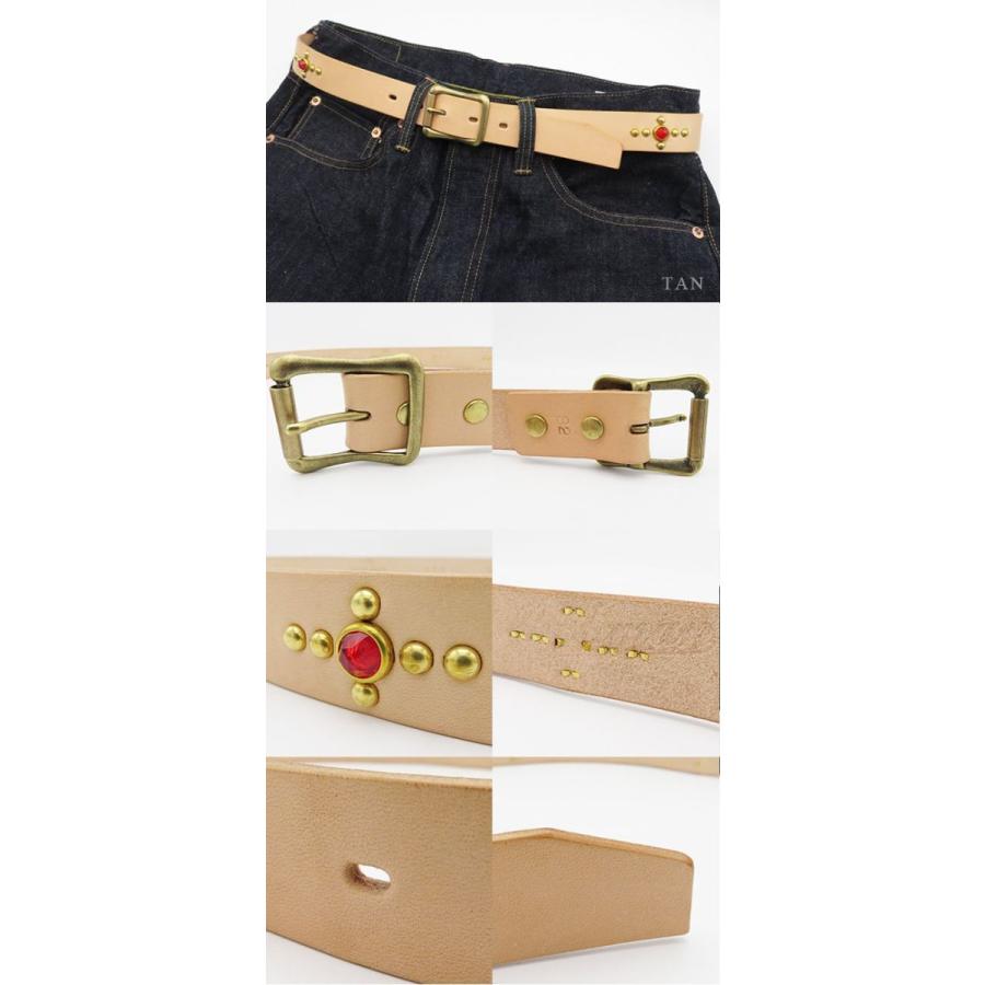 CUSHMAN（クッシュマン） シングルピン カウハイド 手染め スタッズ