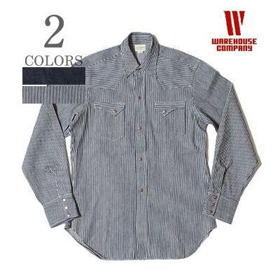 WAREHOUSE ウエアハウス 長袖 デニム ヒッコリー ウエスタン WAREHOUSE ウエアハウス 長袖 デニム ヒッコリー ウエスタン