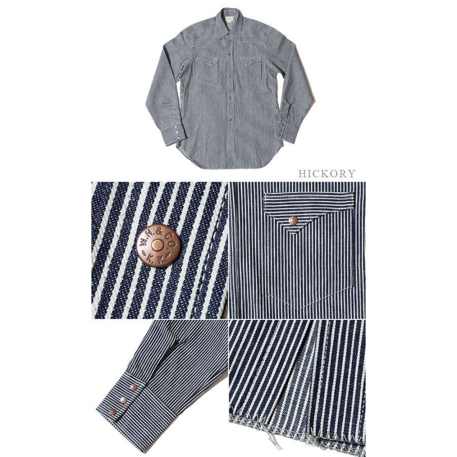 WAREHOUSE ウエアハウス 長袖 デニム ヒッコリー ウエスタンシャツ