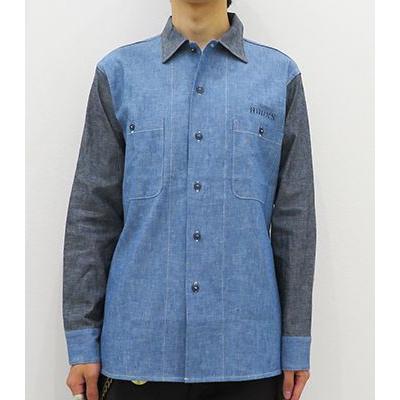 WAREHOUSE ウエアハウス 長袖 US NAVY ダンガリー シャンブレー ワーク 