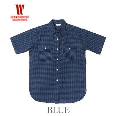 Warehouse ギンガムチェック　半袖シャツ 40 WAREHOUSE（ウエアハウス） 半袖 コットンリネン ギンガムチェック