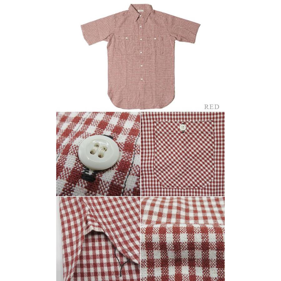 WAREHOUSE（ウエアハウス） 半袖 コットンリネン ギンガムチェック