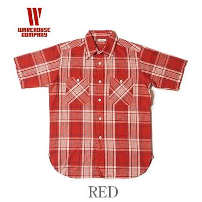 WAREHOUSE（ウエアハウス） 半袖 コットンリネン ギンガムチェック