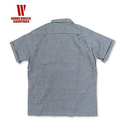 WAREHOUSE（ウエアハウス） 半袖 ギンガムチェック小 イタリアンカラー