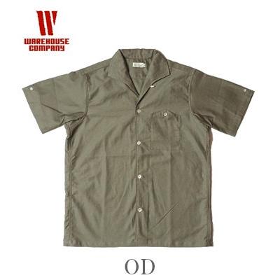 WAREHOUSE（ウエアハウス） 半袖 セルヴィッチサテン 硫化染め