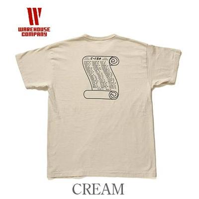 WAREHOUSE（ウエアハウス） 半袖 19/-天竺 セコハン ONE WASH プリント