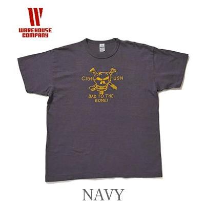 WAREHOUSE（ウエアハウス） 半袖 19/-天竺 セコハン ONE WASH プリント