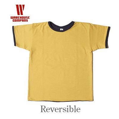 WAREHOUSE（ウエアハウス） 別注 半袖 リバーシブル プリントTEE