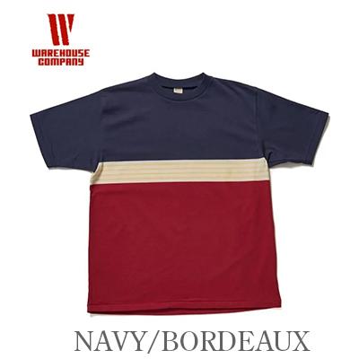 WAREHOUSE（ウエアハウス） 半袖 18番単糸 パネルボーダーTシャツ