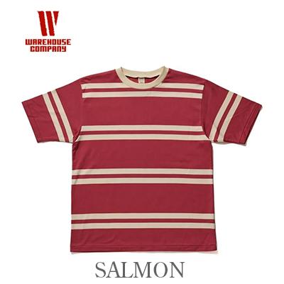 WAREHOUSE（ウエアハウス） 半袖 30番双糸 ランダムボーダーTシャツ