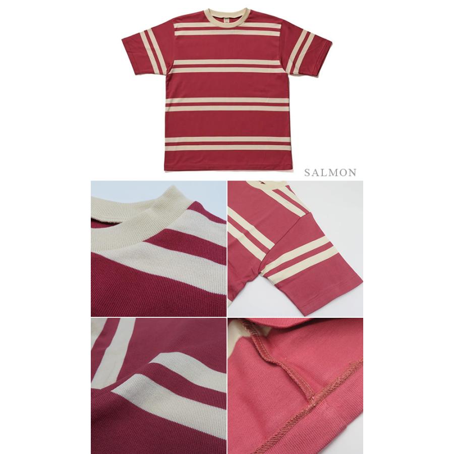 WAREHOUSE（ウエアハウス） 半袖 30番双糸 ランダムボーダーTシャツ