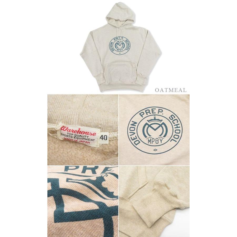 WAREHOUSE（ウエアハウス） 裏起毛 丸胴 2本針 セットインフード プル