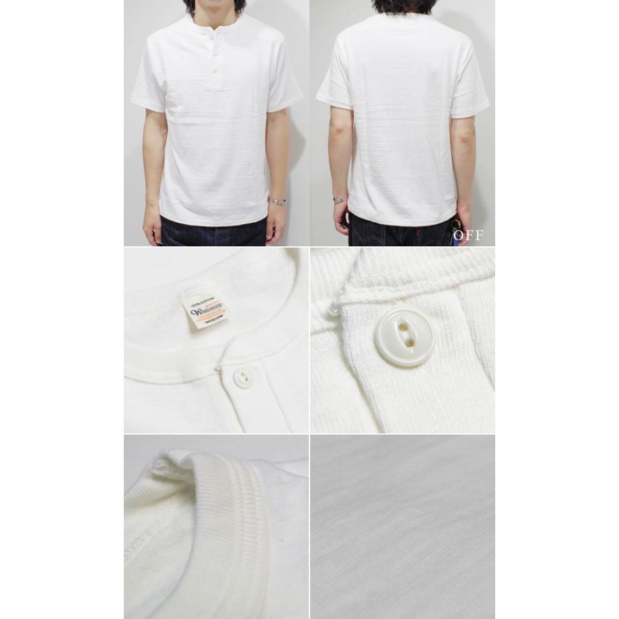 ウエアハウス 半袖 無地 粗挽きスラブ糸 シャドーボーダー HENLEY NECK TEE WAREHOUSE ヘンリーTEE 4601-HENLEYNECK｜organweb｜08